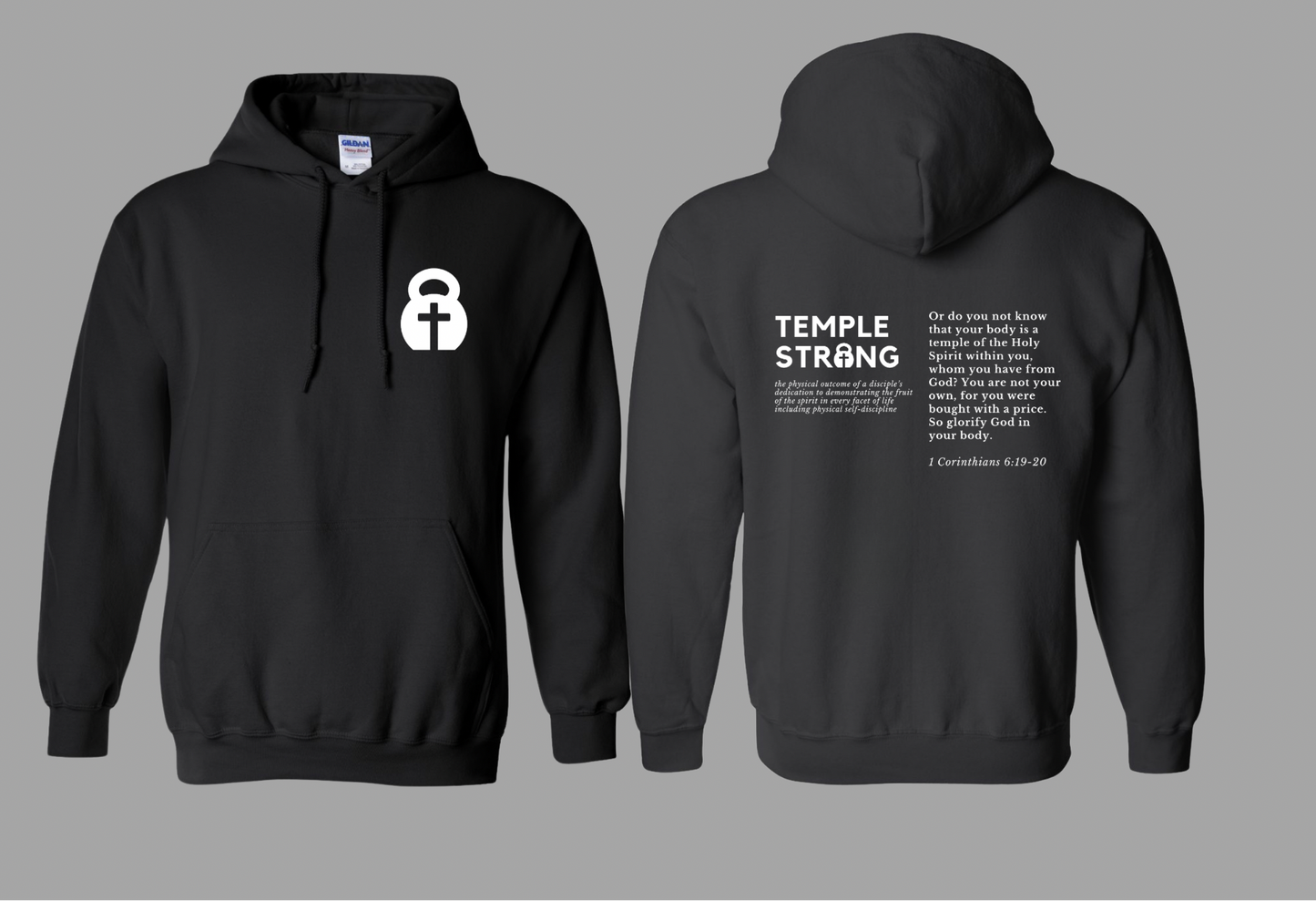 Temple Strong - Scripture (Pull Over Hoodie)