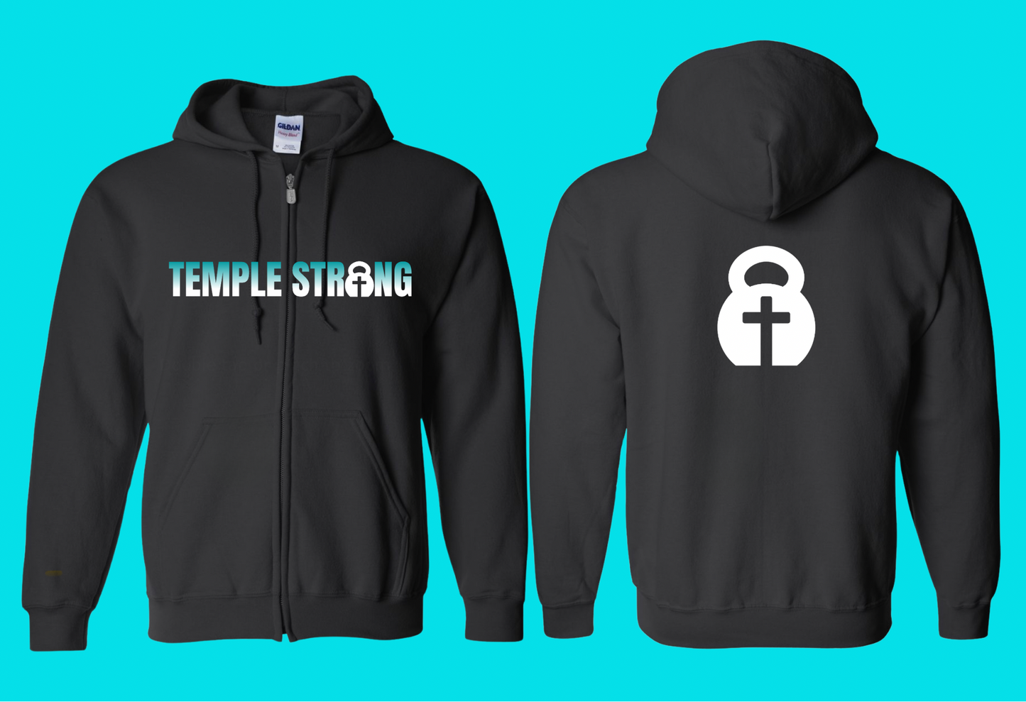 Temple Strong - Fade (Full Zip Hoodie)