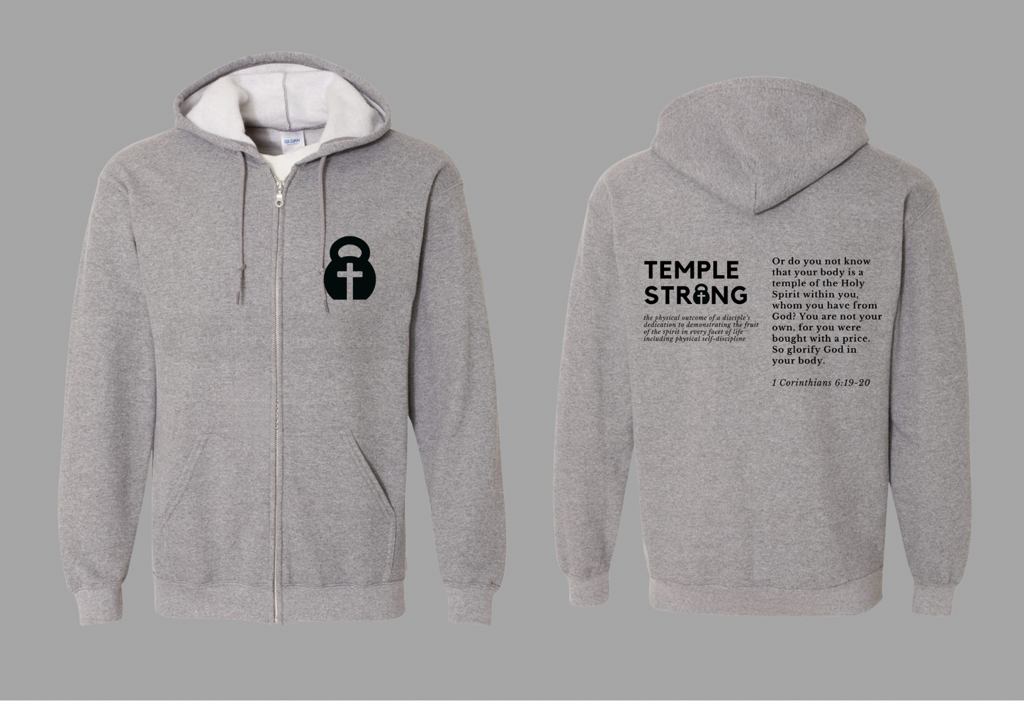 Temple Strong - Scripture (Full Zip Hoodie)
