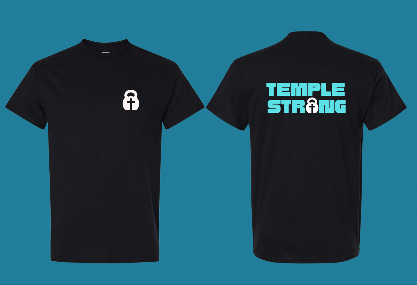 Temple Strong - Teal (Crew)