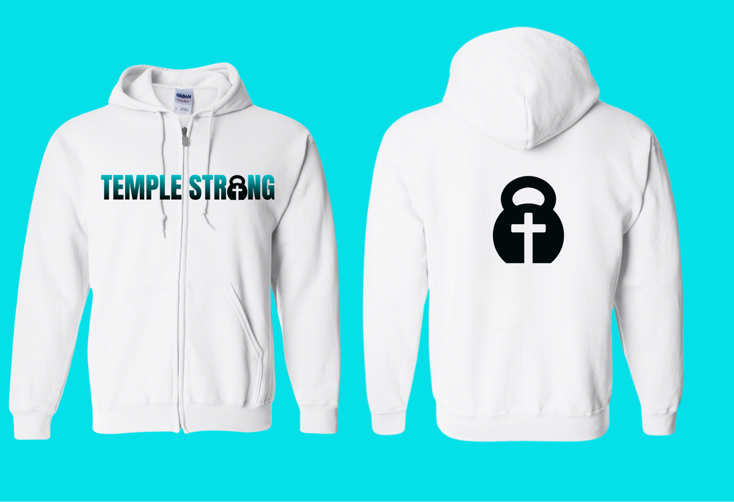 Temple Strong - Fade (Full Zip Hoodie)