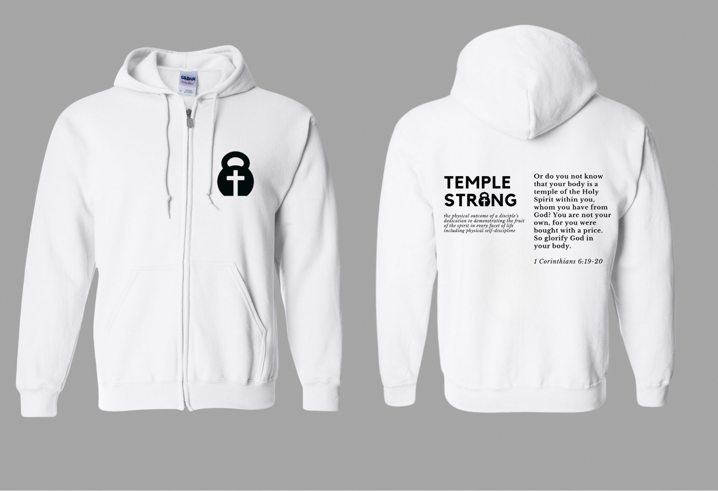 Temple Strong - Scripture (Full Zip Hoodie)