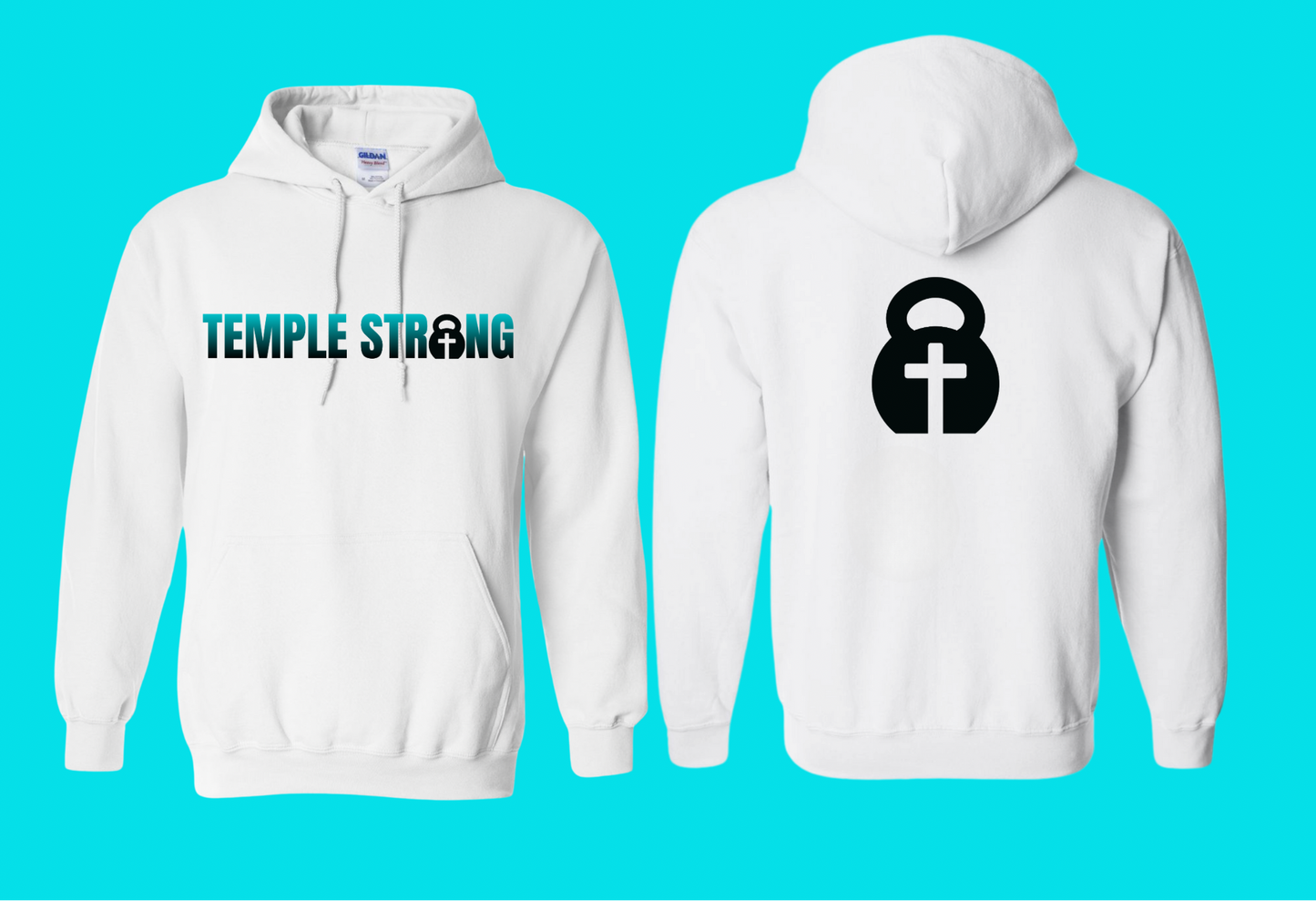 Temple Strong - Fade (Pull Over Hoodie)
