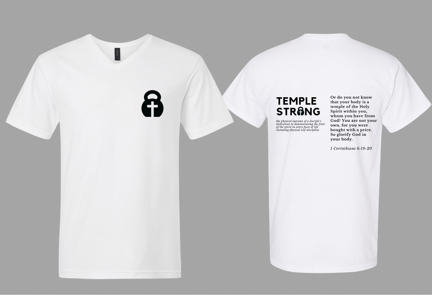 Temple Strong - Scripture (V-Neck)