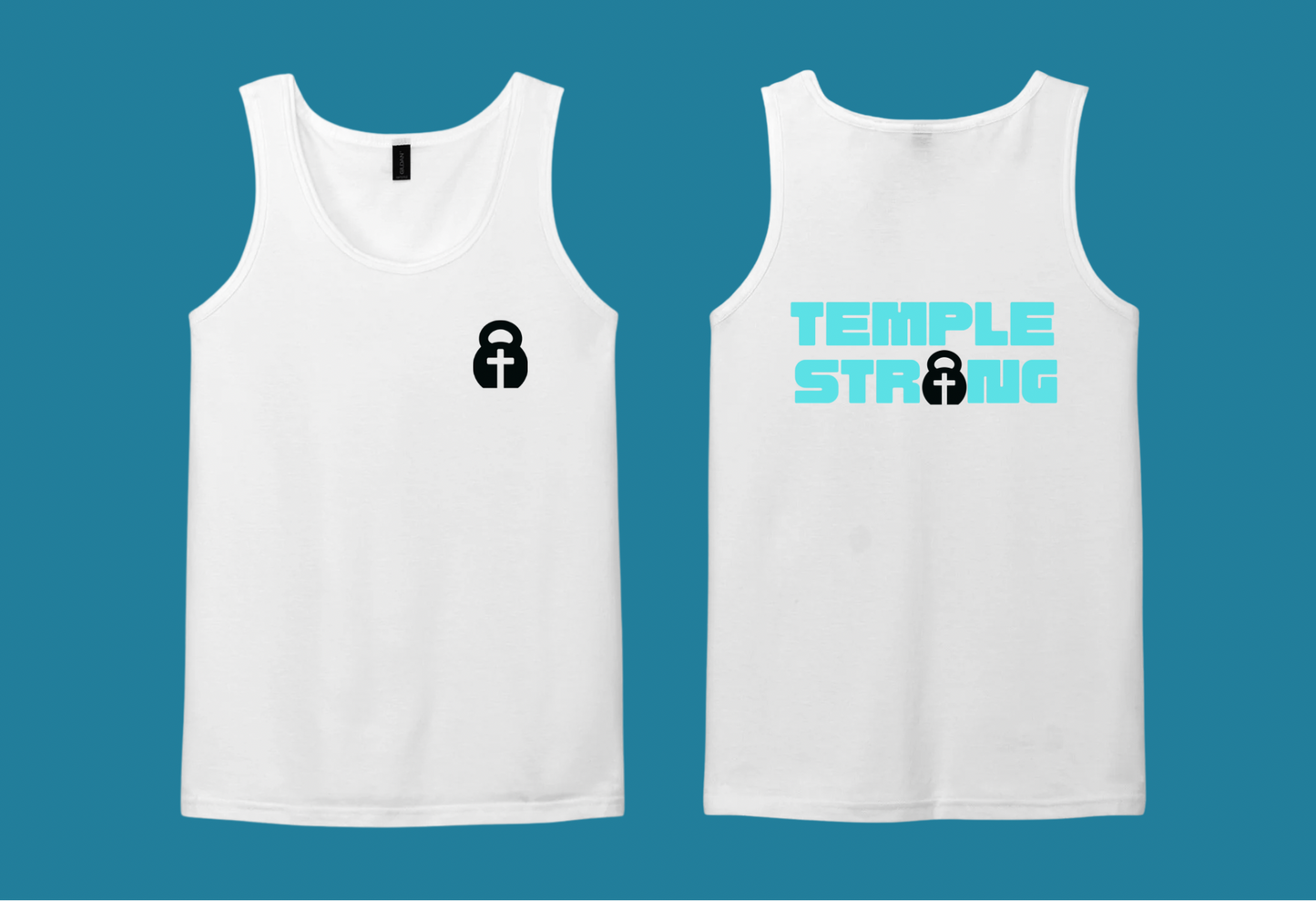 Temple Strong - Teal (Tank)