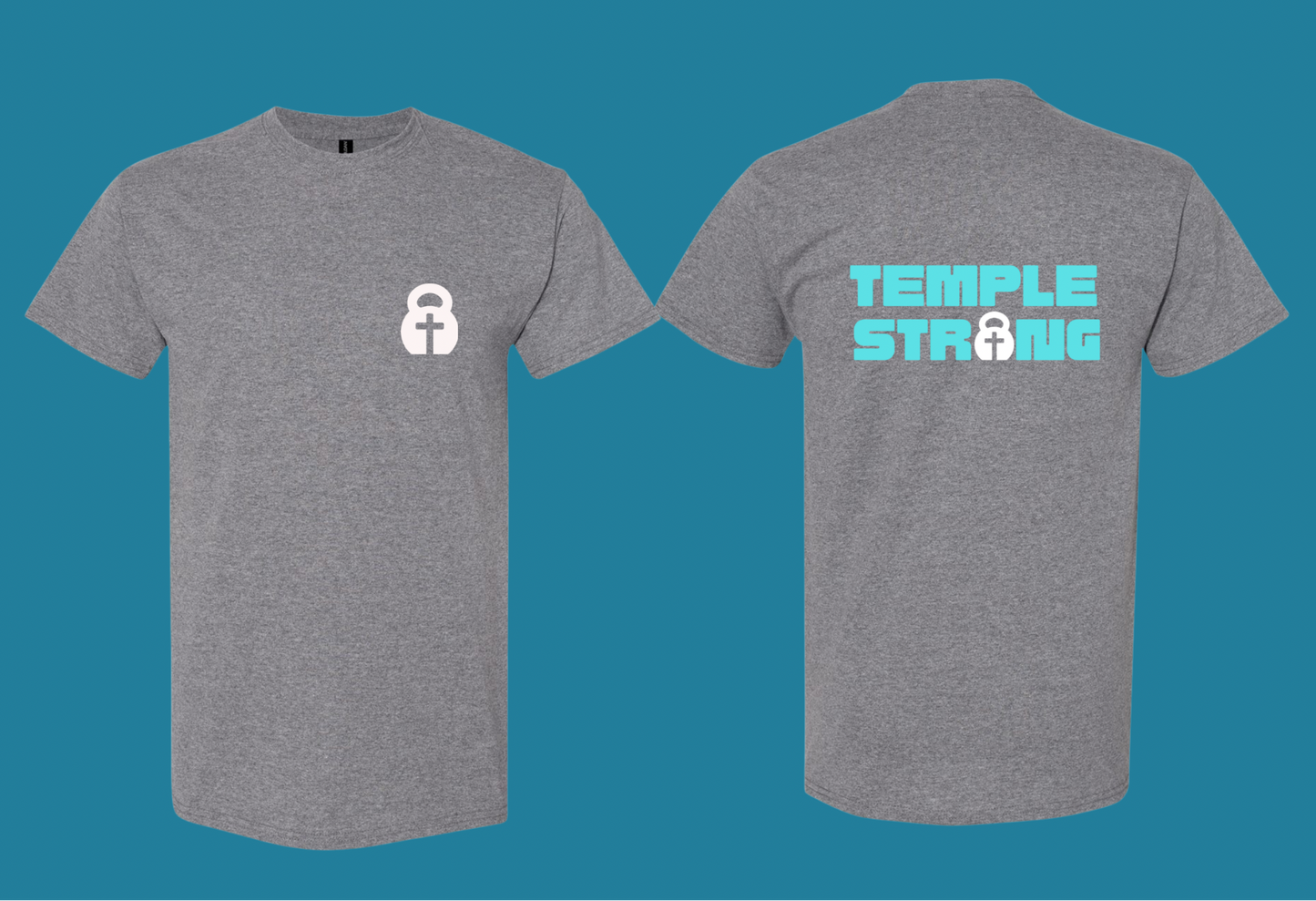 Temple Strong - Teal (Crew)