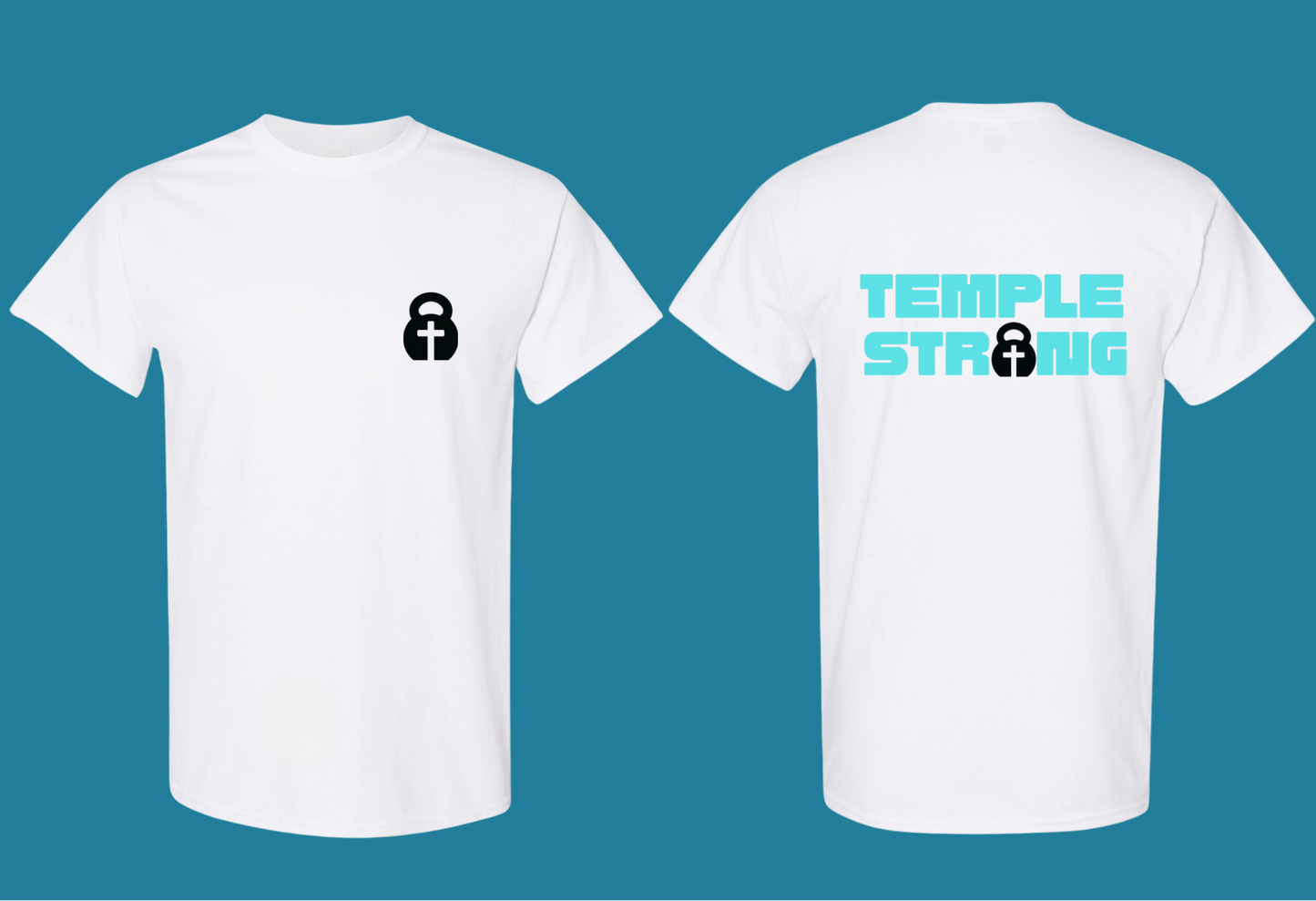 Temple Strong - Teal (Crew)