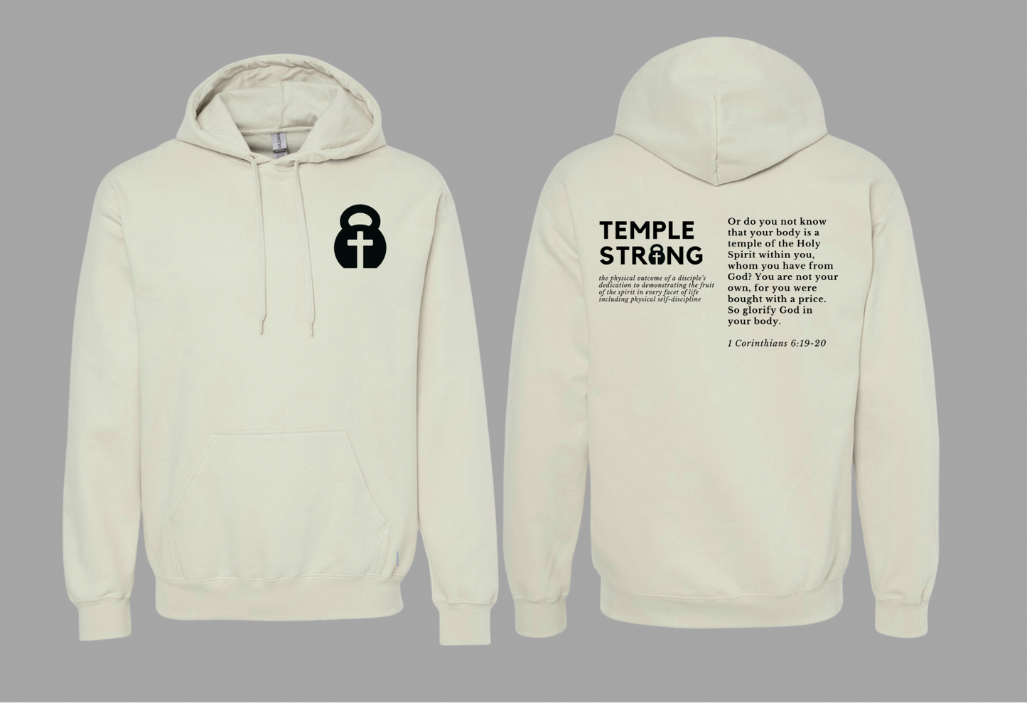 Temple Strong - Scripture (Pull Over Hoodie)
