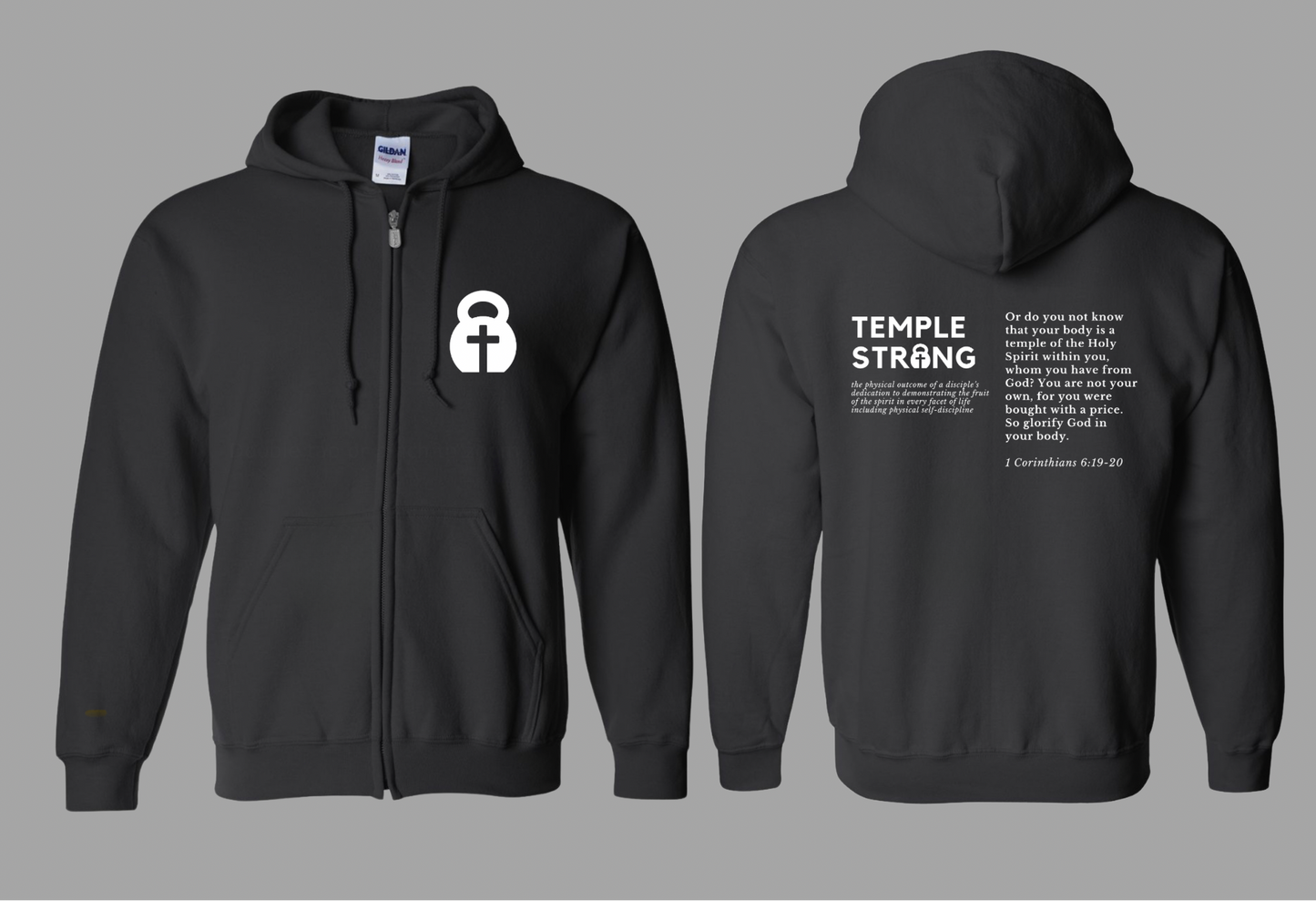 Temple Strong - Scripture (Full Zip Hoodie)