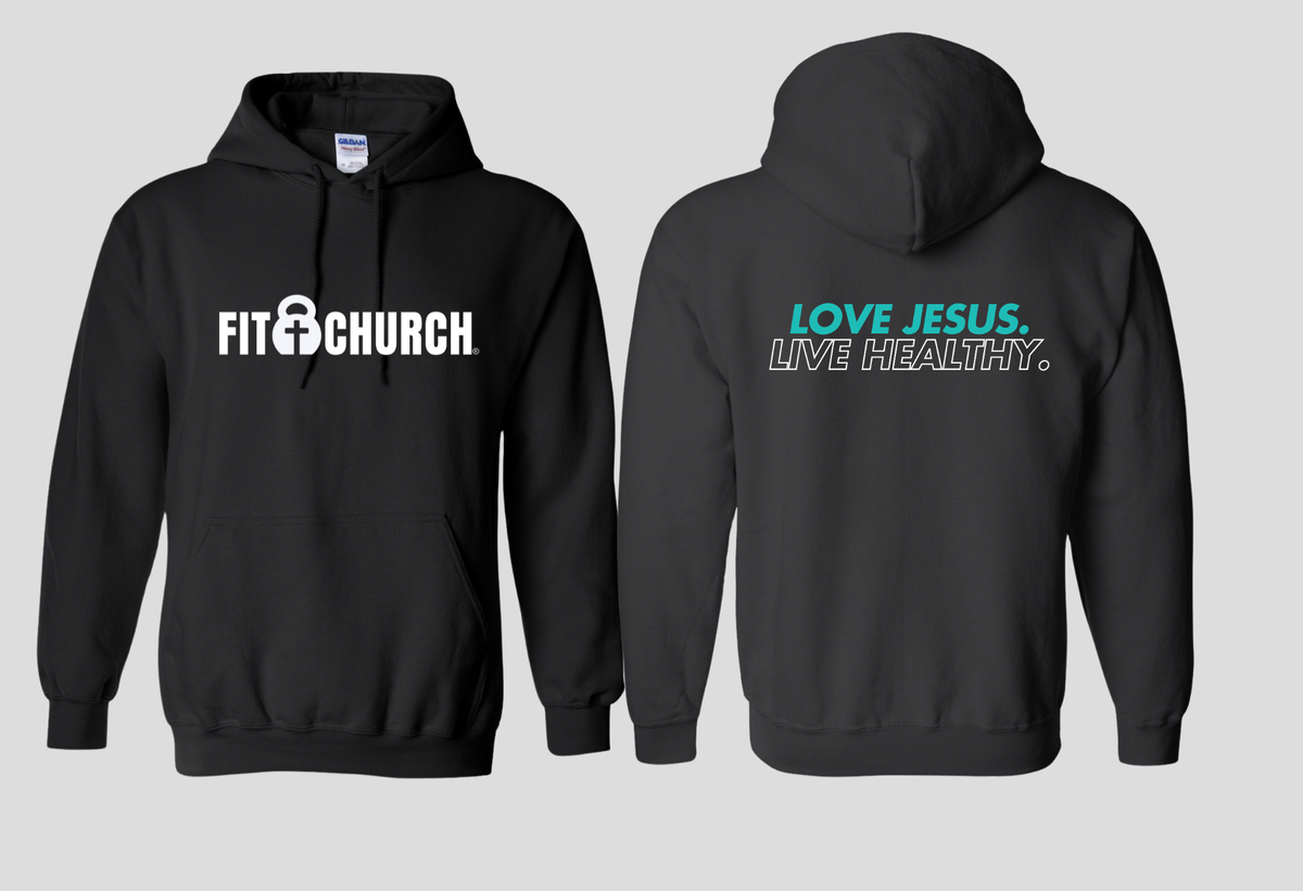 Love Jesus. Live Healthy (Pull Over Hoodie)
