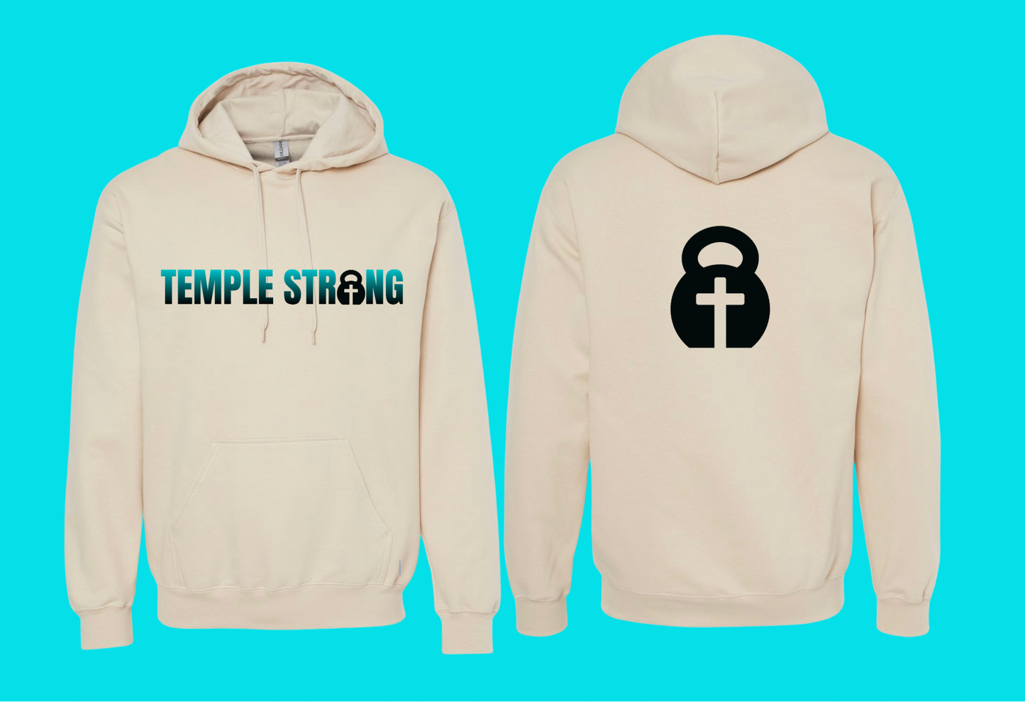Temple Strong - Fade (Pull Over Hoodie)