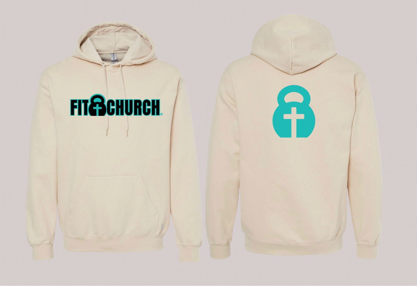 Fit Church - Teal (Pull Over Hoodie)