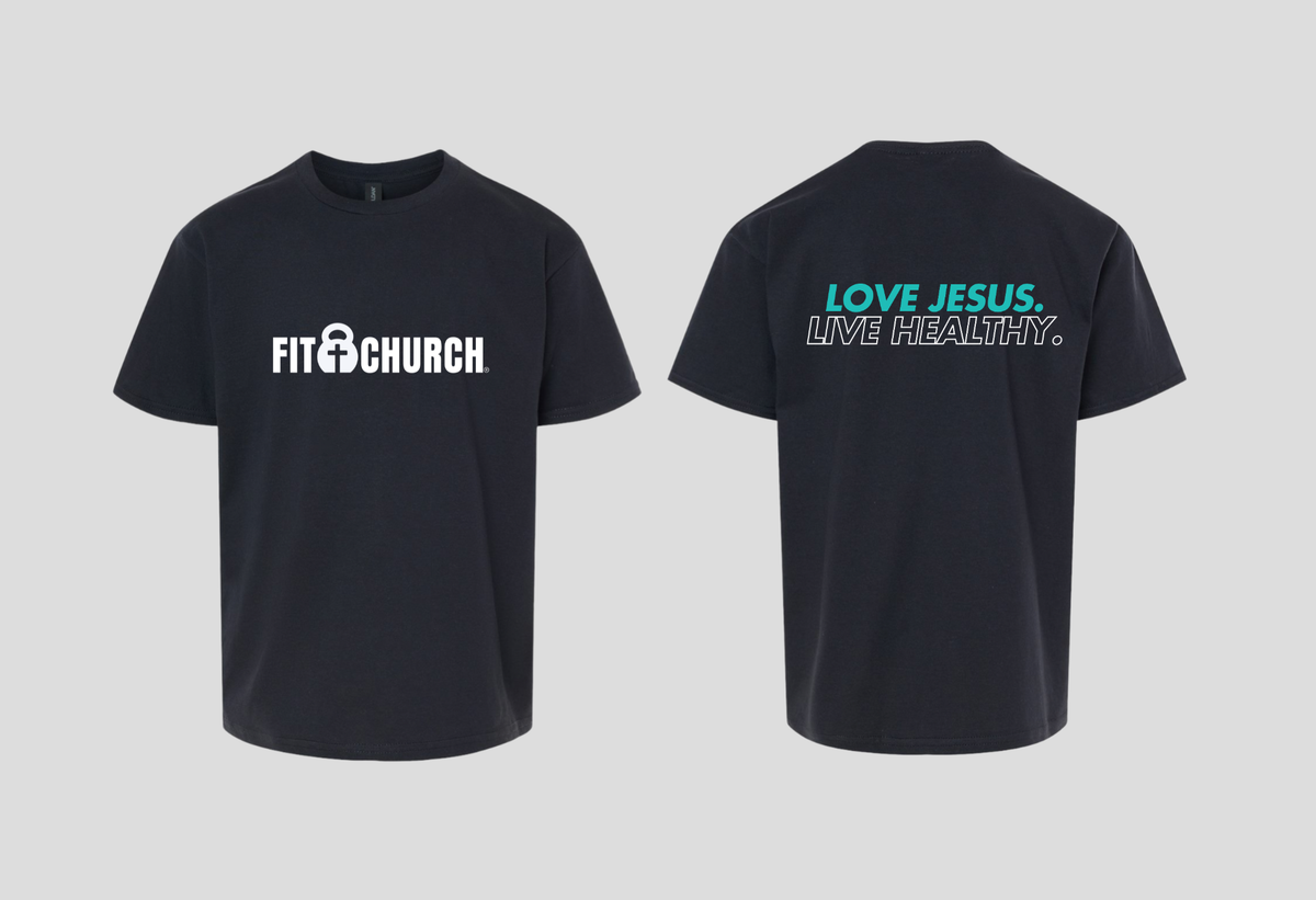 Fit Kid - Love Jesus. Live Healthy. (Crew)