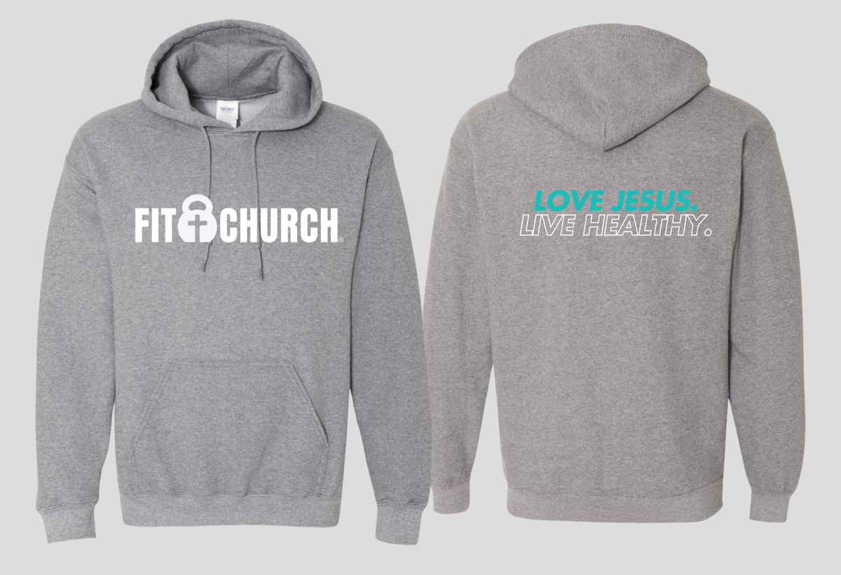 Love Jesus. Live Healthy (Pull Over Hoodie)