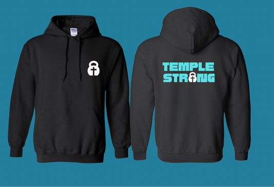 Temple Strong - Teal (Pull Over Hoodie)