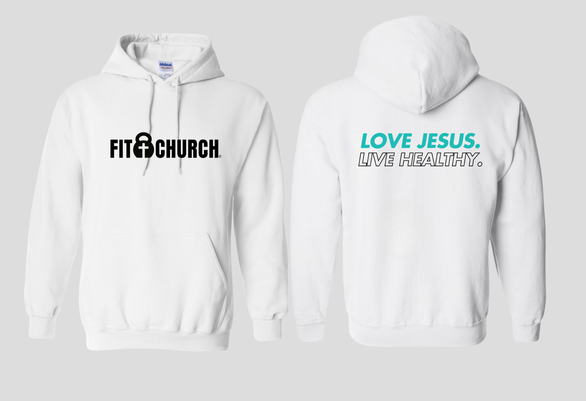 Love Jesus. Live Healthy (Pull Over Hoodie)