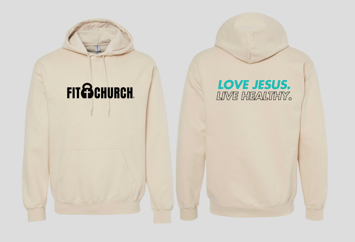 Love Jesus. Live Healthy (Pull Over Hoodie)